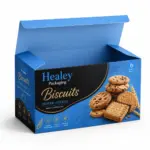 Open biscuit packaging box with premium printed design