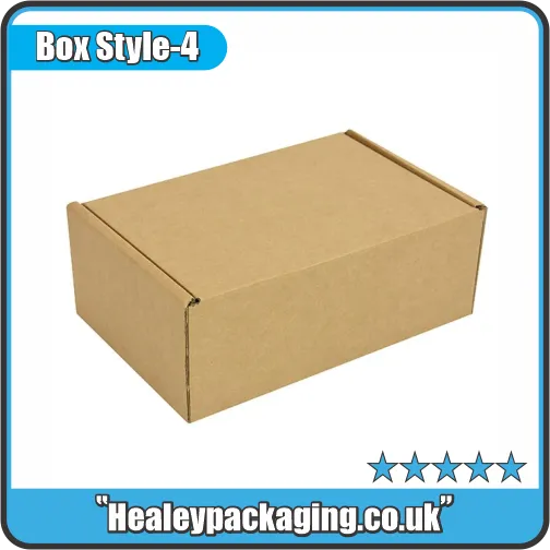 Plain kraft single wall corrugated mailer box for ecommerce and postal packaging