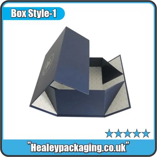 Luxury collapsible folding box with fold-flat design for premium gift