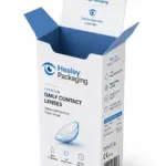 Contact lens packaging box with premium printed design