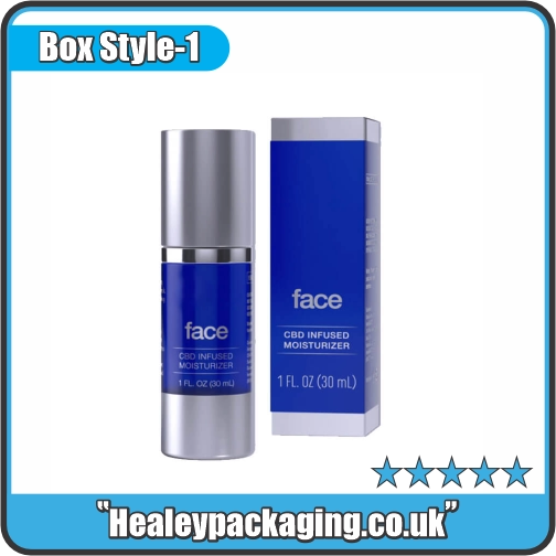 Custom CBD moisturiser box with premium rectangular carton packaging