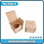 Protective candle mailer box with custom insert designed for secure candle shipping
