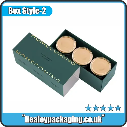 Premium candle drawer box with sliding tray insert designed for luxury candle gift sets