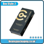 Black child resistant locking carton box with safety closure for compliant retail packaging