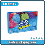 Printed gummies carton box with vibrant product graphics