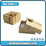 Premium ribbon wrapped ring gift box with decorative bow for luxury jewellery gifting