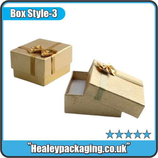 Premium ribbon wrapped ring gift box with decorative bow for luxury jewellery gifting