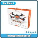 Printed drone carrying box with built-in handle for secure transport