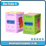 Gummies window box with die-cut display panel