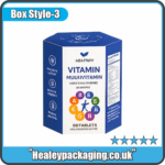 Hexagonal vitamin packaging box for tablets, vitamins and healthcare products