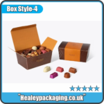 Luxury ballotin chocolate box for presenting assorted chocolates