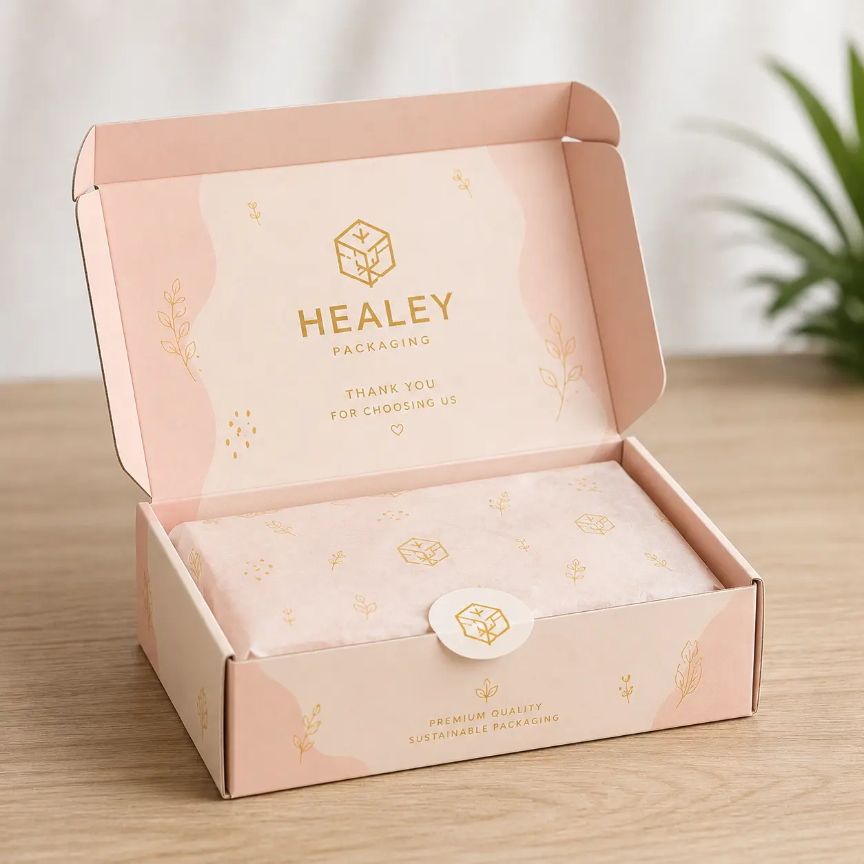 Purple carrier bag packaging by Healey
