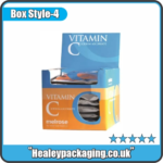 Counter display vitamin packaging box with dispenser opening