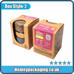 Window CBD cream packaging box with die-cut display panel