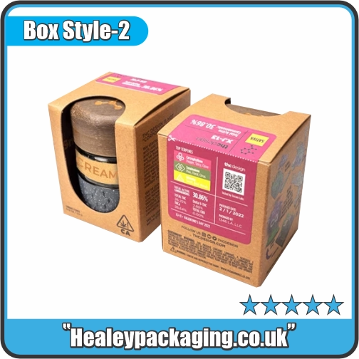 Window CBD cream packaging box with die-cut display panel
