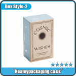 Custom printed candle packaging box for slim candles.