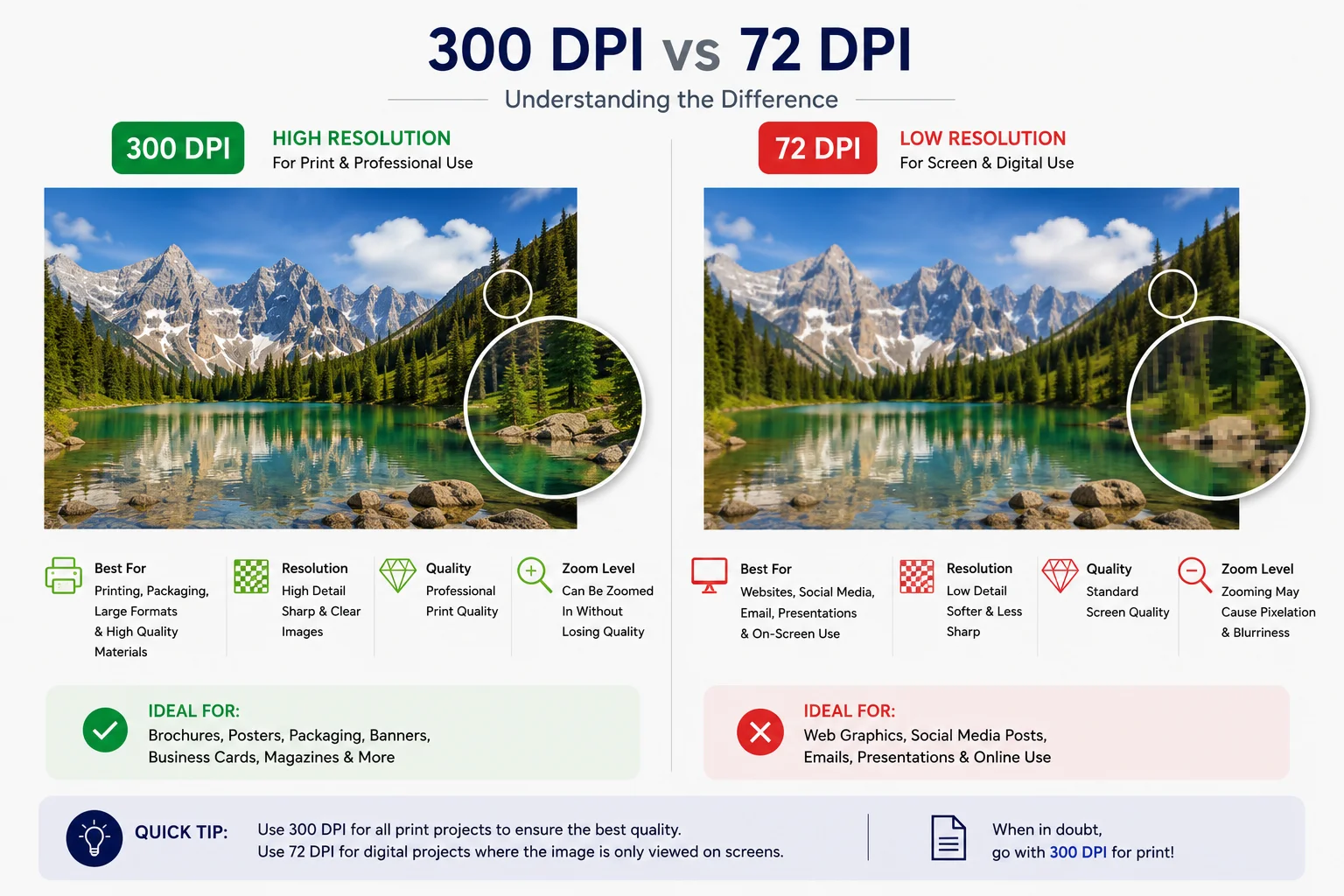 300 DPI versus 72 DPI image resolution comparison