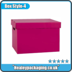 Corrugated storage box for strawberry packaging.