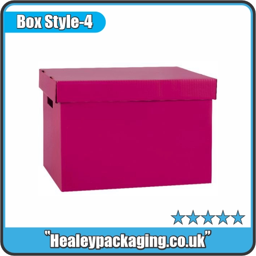 Corrugated storage box for strawberry packaging.