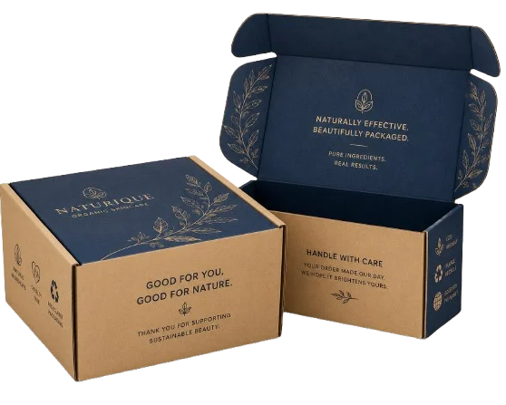 Custom printed corrugated shipping box