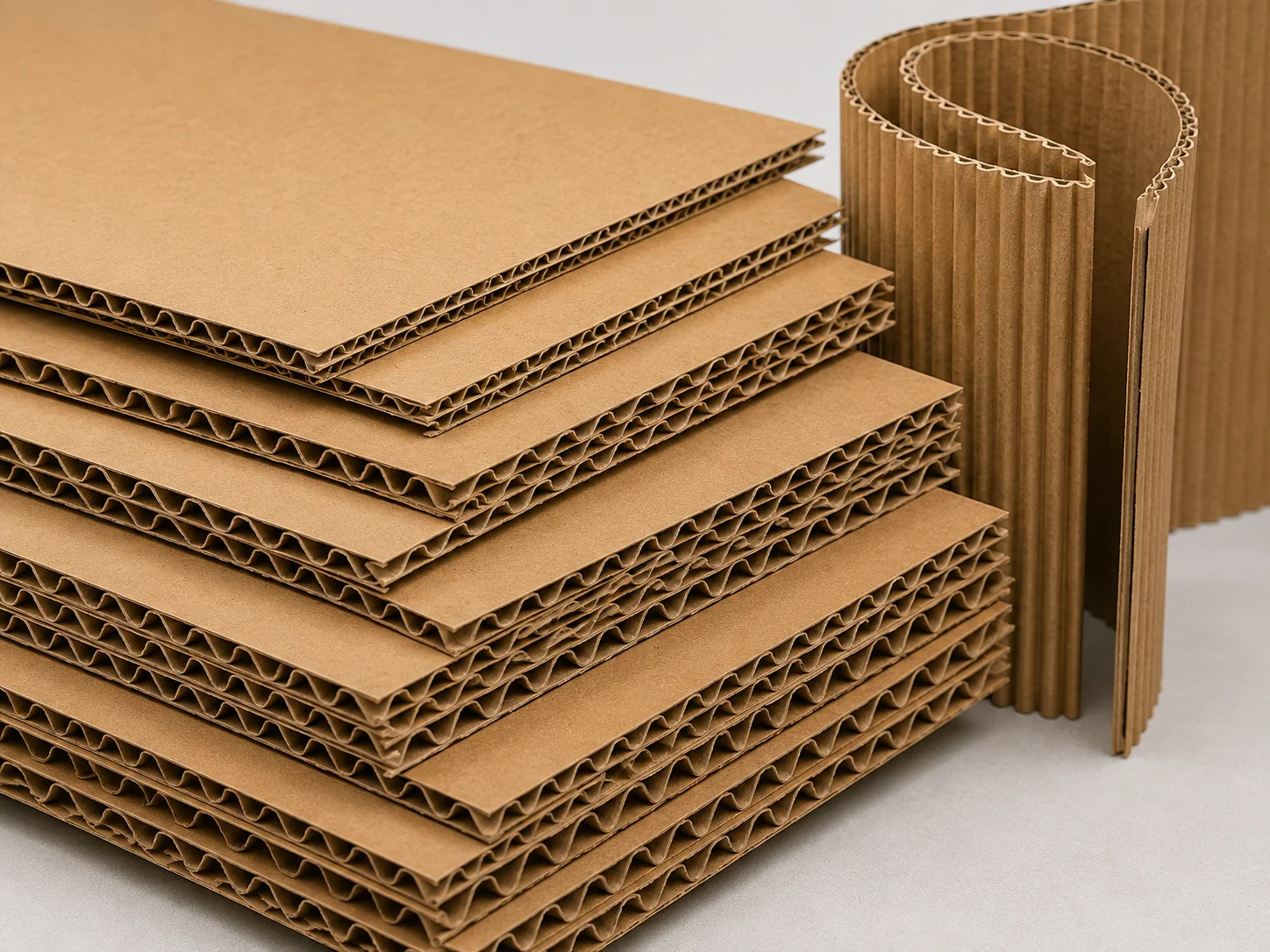 Corrugated packaging material