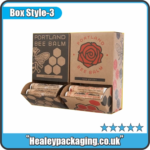 Kraft countertop gravity dispenser box for retail products.