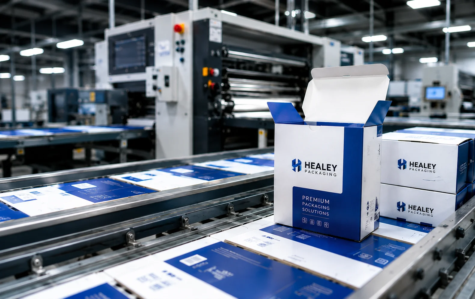 Packaging manufacturing process at Healey Packaging