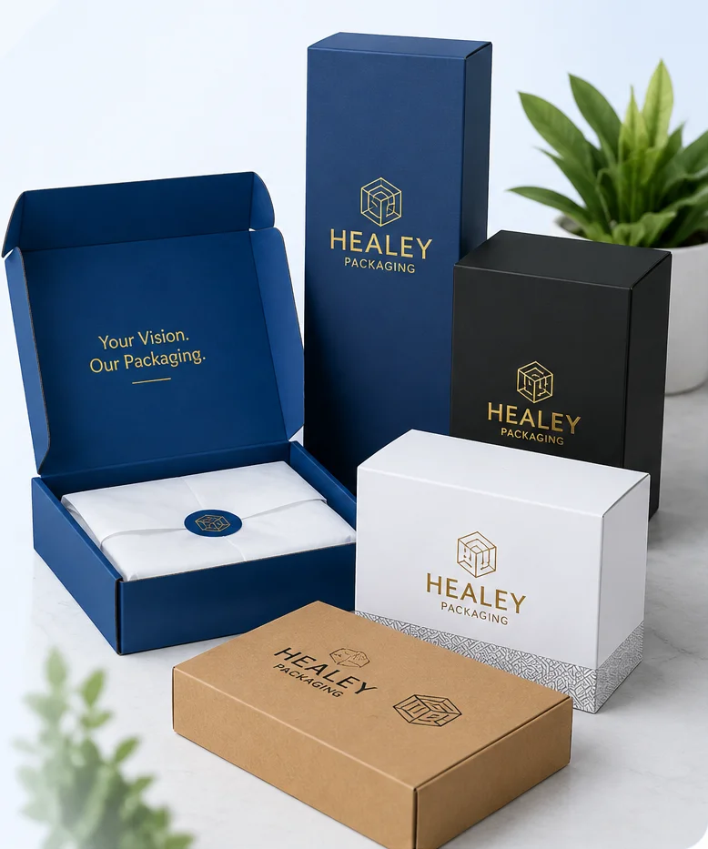 Custom packaging manufactured by Healey Packaging