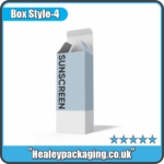 Auto lock bottom sunscreen box with top tuck closure for sunscreen lotions