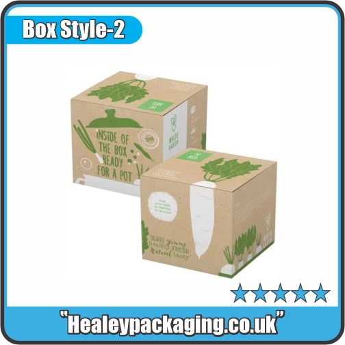 Custom printed vegetable packaging boxes with eco-friendly design.