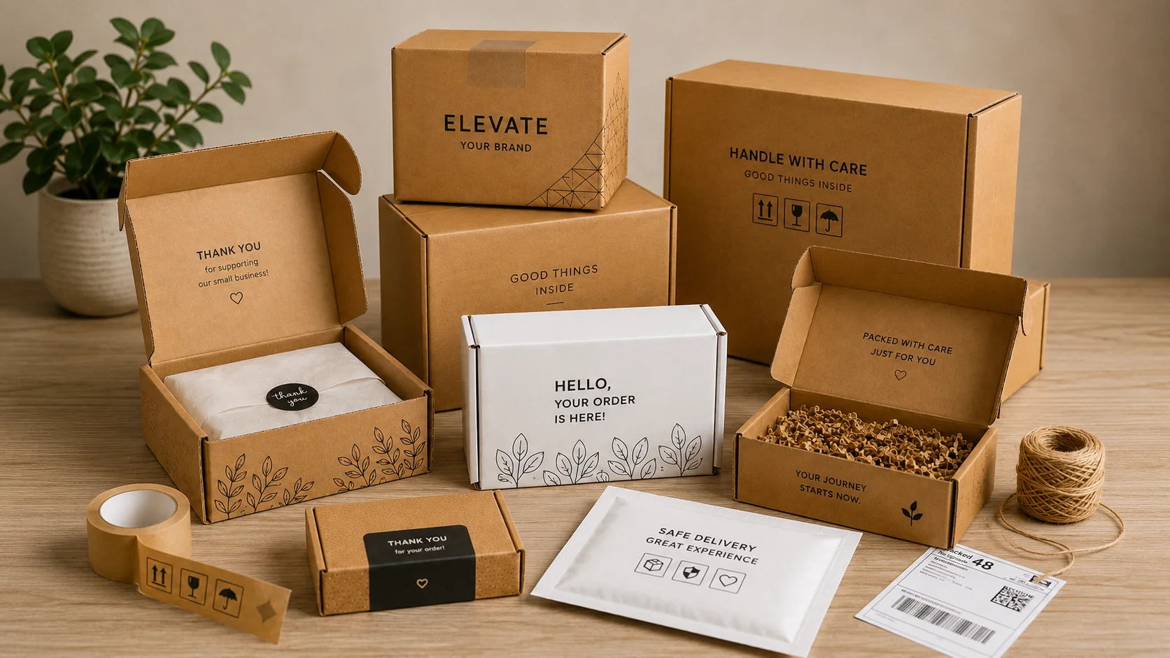 Custom ecommerce mailer and shipping boxes