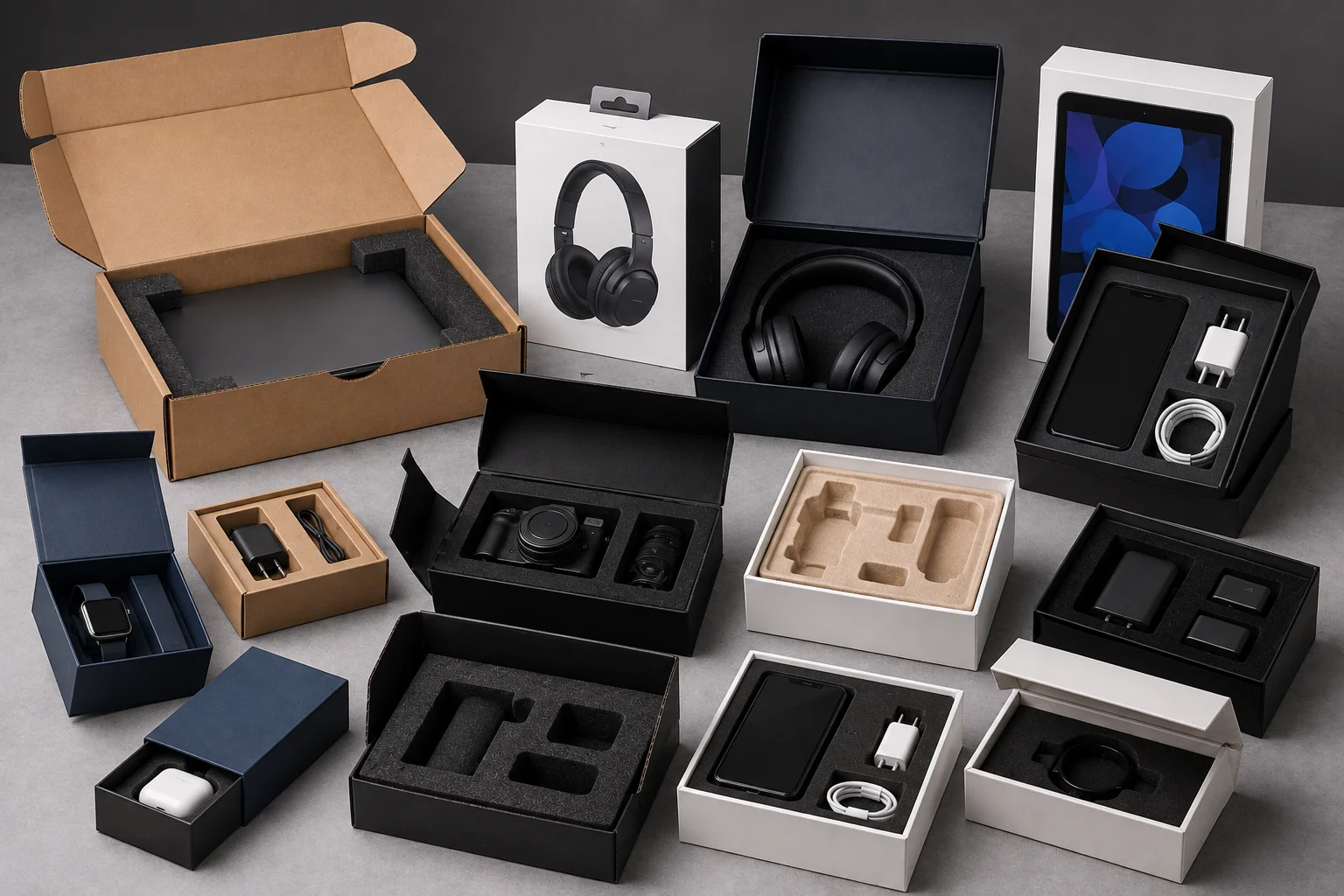 Custom electronics and accessories packaging boxes