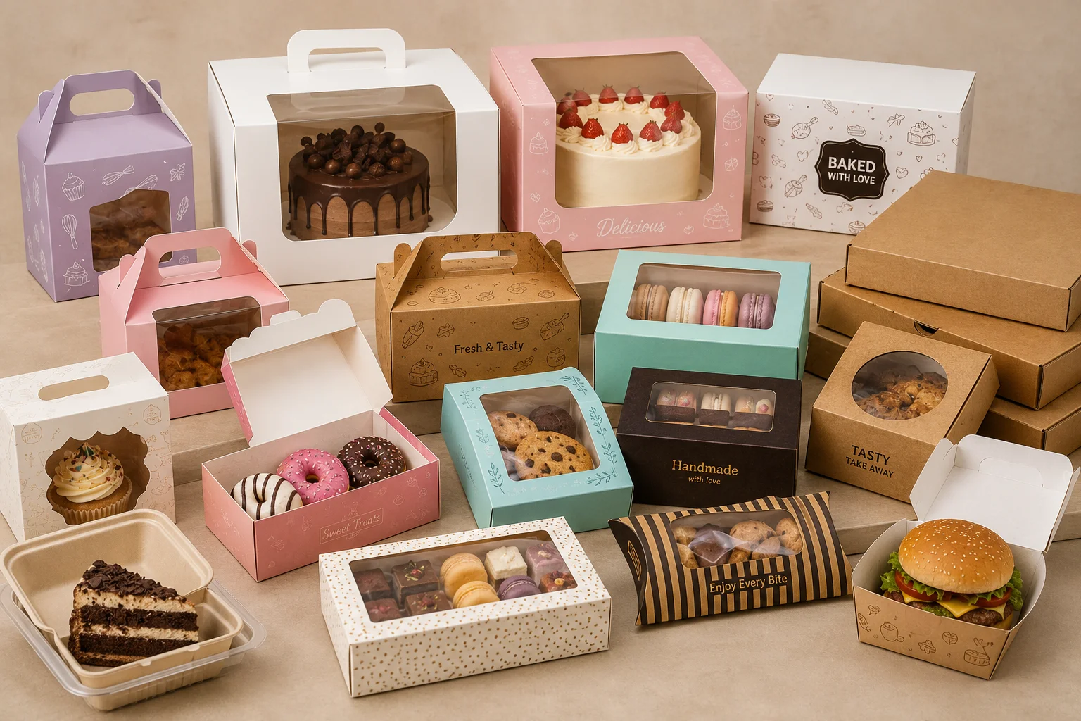Custom food and bakery packaging boxes