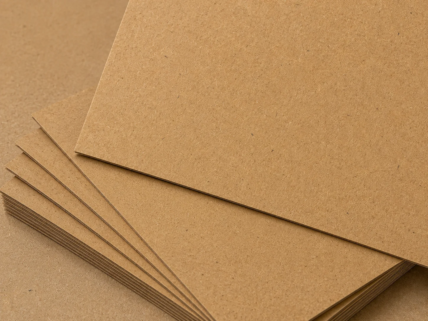 Natural brown Kraft board used for custom packaging