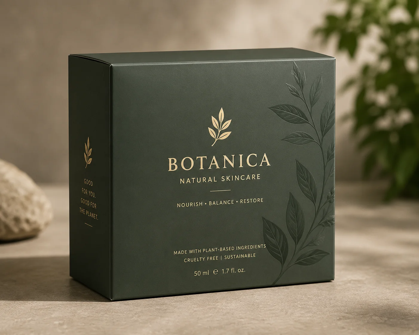 Custom packaging box with a matte lamination finish