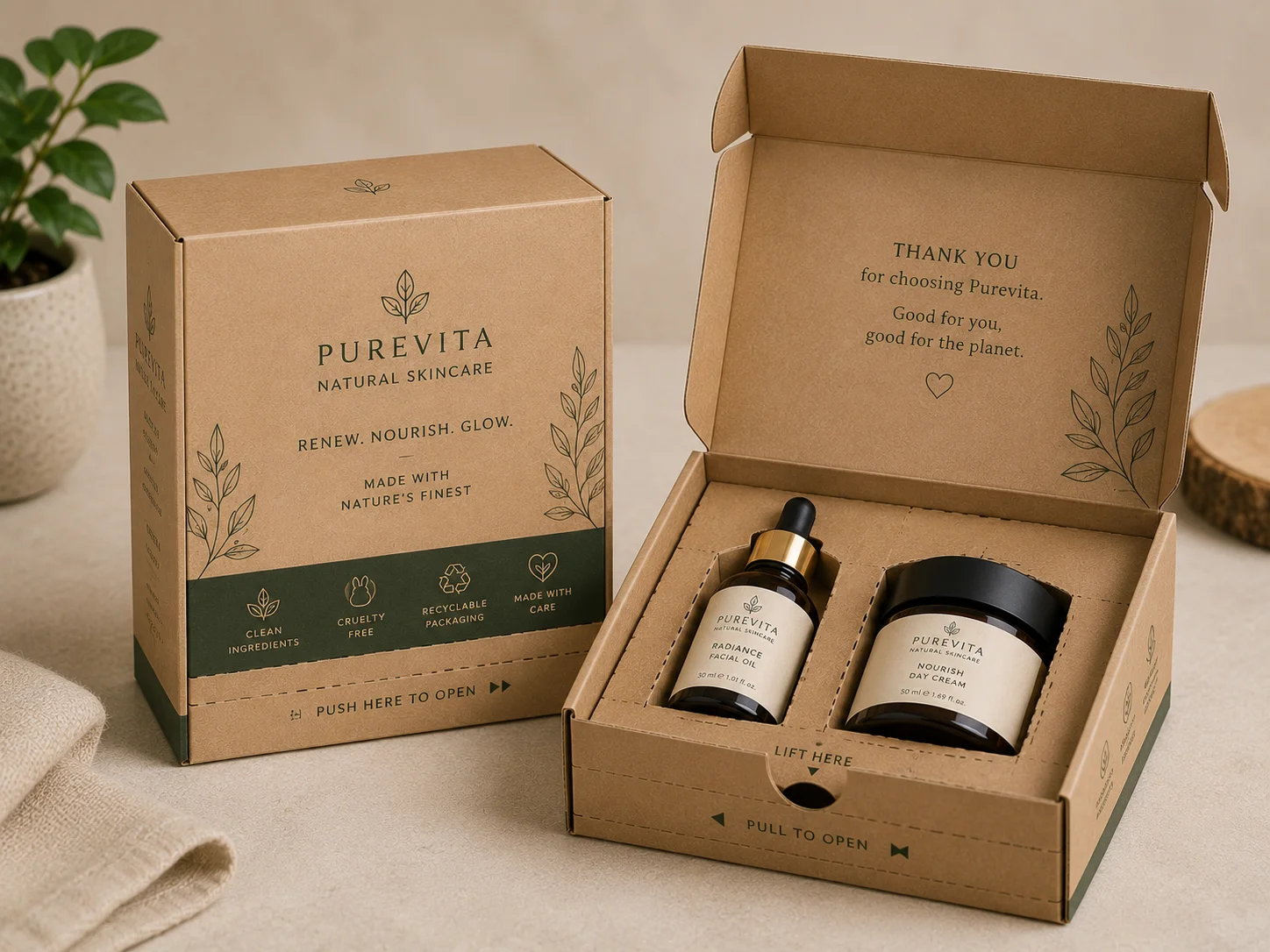 Custom packaging with precisely positioned perforations