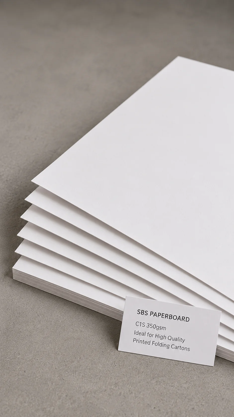 White paperboard sheets used for printed folding cartons