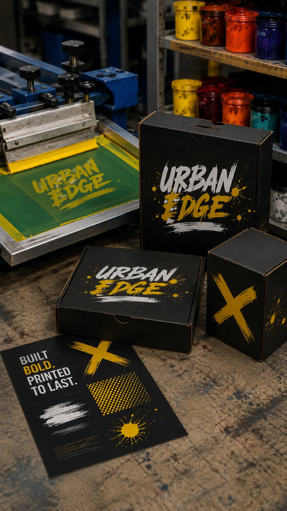 Screen printing used for bold specialist packaging graphics