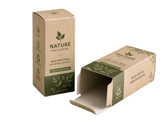 Straight tuck end folding carton box