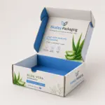 Custom aloe vera mailer box with branded interior printing