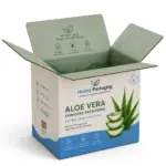 Custom aloe vera shipping box with printed skincare packaging