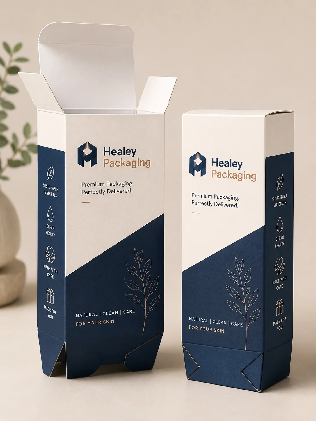 Auto bottom carton for personal care packaging