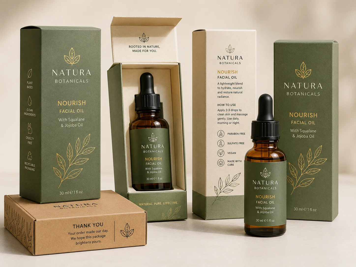 Custom bottle packaging for retail and ecommerce