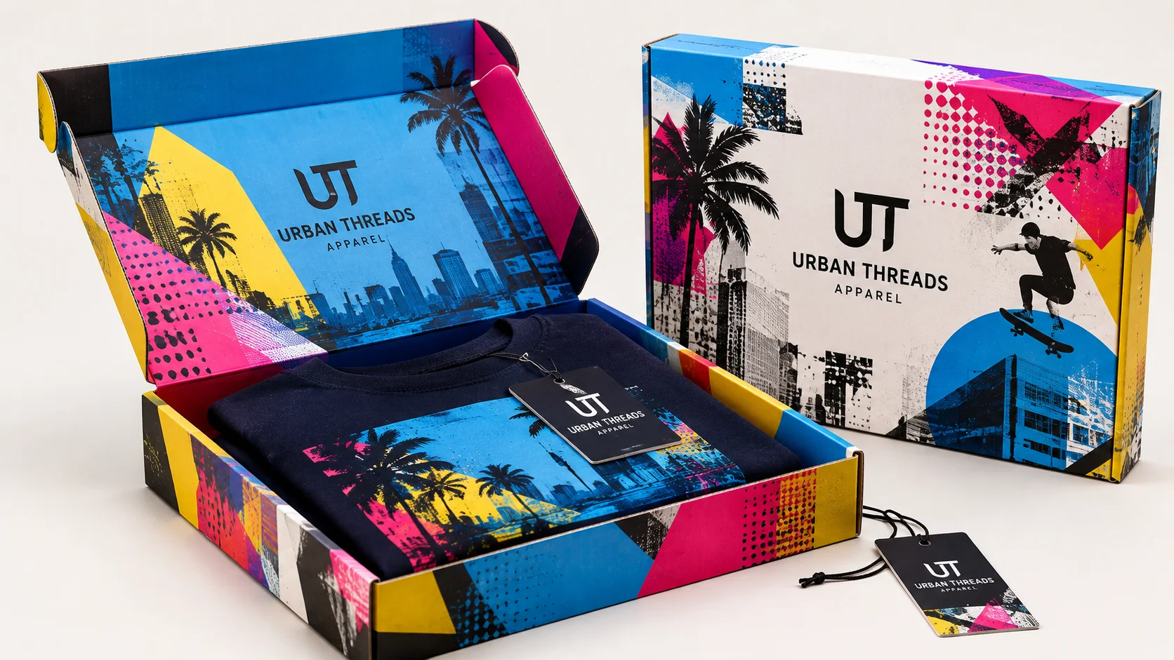 Full-colour CMYK print on apparel packaging