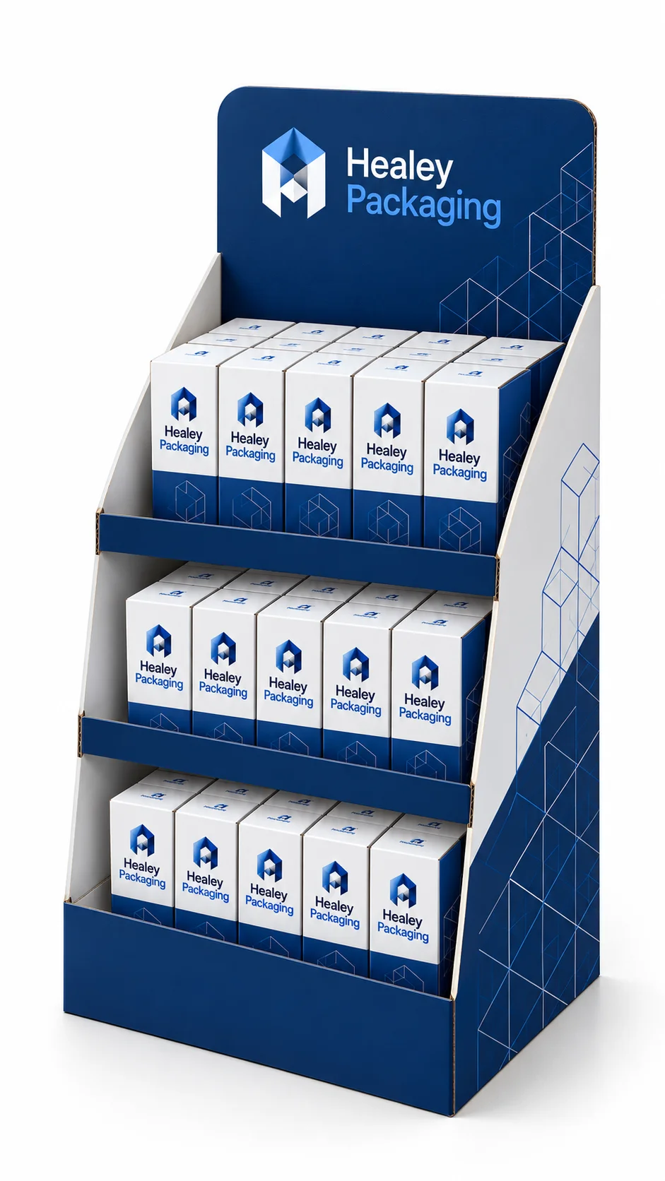 Corrugated cardboard retail display stand