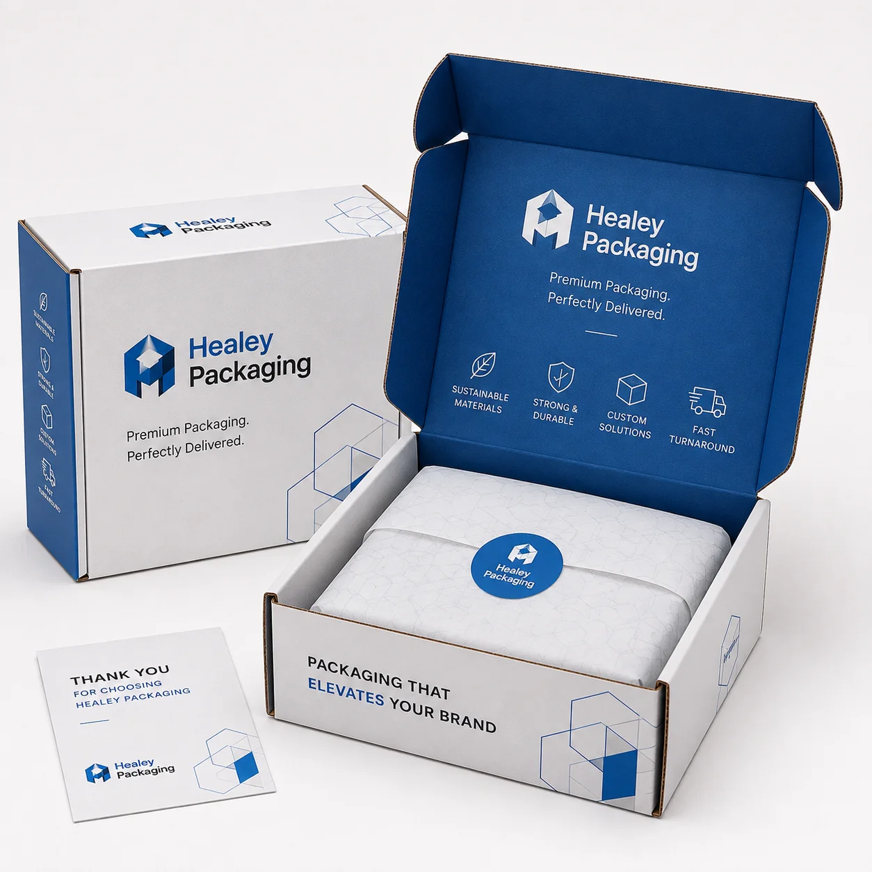 Corrugated cardboard mailer box for ecommerce