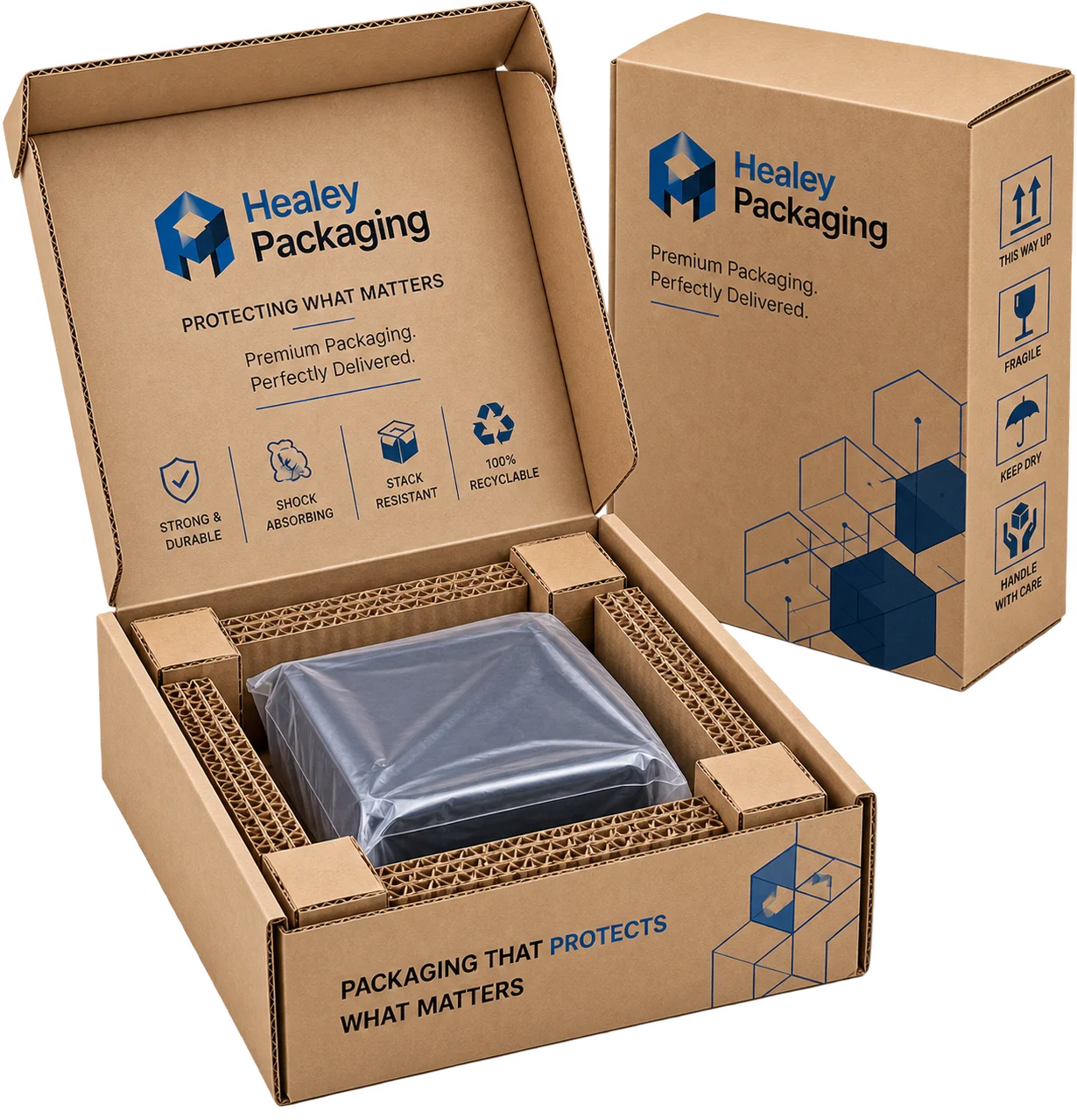 Cardboard packaging designed for product protection