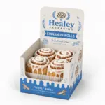 Counter display box for freshly baked cinnamon roll packaging