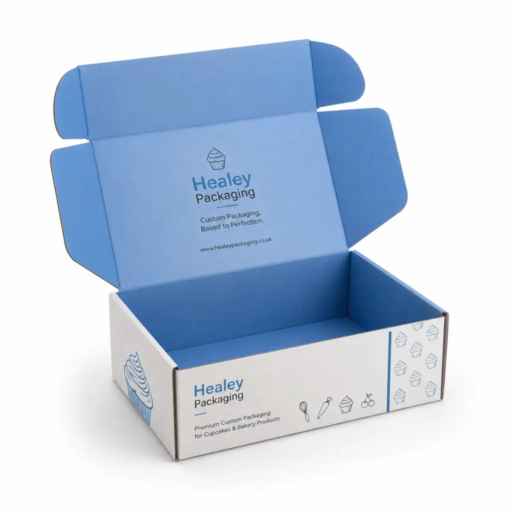 Custom cupcake mailer box for bakery packaging and delivery