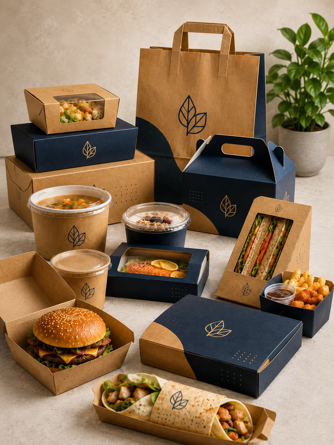 Custom food packaging for takeaway, chilled, retail and delivery applications